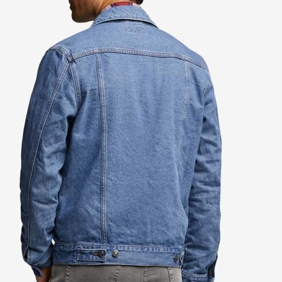 Line of Trade Montana Denim Trucker Jacket Medium Wash  3XL Nwt In Pkg - Picture 2 of 5